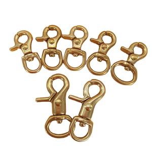 Alta qualidade Latão Bag Fechos lagosta Swivel snap mosquetão Trigger Clips Fastener <span class=keywords><strong>Gripper</strong></span> Solid Brass Snap Hook - Product Image 1