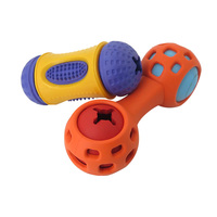 Vibromasseur avec couineur en caoutchouc naturel, jouet Indestructible, Durable, à mâcher, chien