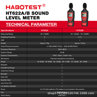 Détecteur de bruit de compteur de décibels HT622A/B numérique professionnel Habotest et Instrument de mesure de niveau