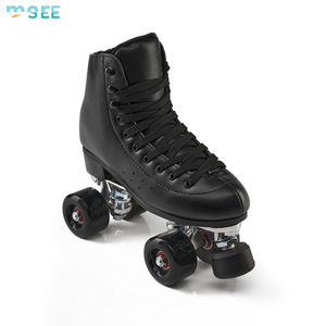 <span class=keywords><strong>Patines</strong></span> de Ruedas Seemore Personalizados de Microfibra y Cuero para Mujeres y Niñas, <span class=keywords><strong>Patines</strong></span> Retro <span class=keywords><strong>Quad</strong></span> con Suela de PVC para Uso en Interiores y Exteriores - Product Image 6