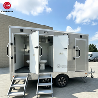 Cogsun Toilettes Mobiles Portables Extérieures, Cabine de Douche, Sanitaires, WC, Remorque