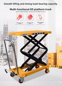 Nueva <span class=keywords><strong>Mesa</strong></span> Elevadora Hidráulica Manual Tipo Tijera, Carro Pequeño Móvil <span class=keywords><strong>Plegable</strong></span> para Logística, Plataforma de Manipulación 700x450mm, <span class=keywords><strong>Mesa</strong></span> 800-815mm - Product Image 3