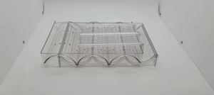 Organizer per bottiglie d'acqua per armadietto, 2 confezioni portabicchieri impilabili in <span class=keywords><strong>plastica</strong></span> <span class=keywords><strong>portabottiglie</strong></span> per l'organizzazione della dispensa del frigorifero della cucina - Product Image 5