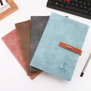 2021 A5 Premium <strong>Crocodile</strong> <strong>Skin</strong> Texture Leatherette <strong>Notebooks</strong> with Custom Deboss LOGO PU Hardcover Notepad Business Agenda - Product Image 3
