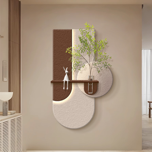 <span class=keywords><strong>Peinture</strong></span> décorative LED lumineuse style crème, art tridimensionnel en grès sablé à la main pour la décoration intérieure - Product Image 4