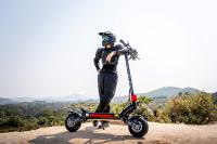 Trottinette électrique Raptor 60v à double moteur, pliable, tout-terrain, charge maximale 150 kg, capteur intelligent, 30 Ah, suspension intégrale, étanche, hydraulique