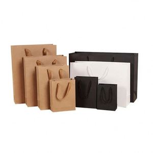 Custom Mini Small White Gift Paper Bags Luxury Wedding Birthday Jewelry Gift Paper Bag With Ribbon Tie Bow for Small Business - Product Image 5