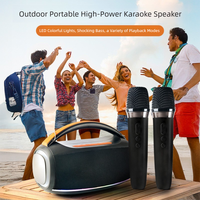 Enceintes portables étanches JB Loud en plastique avec lumière RGB arc-en-ciel pour haut-parleur, subwoofer, audio TWS, AUX, TF, FM, pour fêtes en extérieur