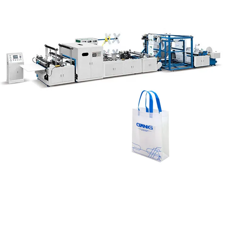 Máquina de fabricación de bolsas de tela no tejida, alta eficiencia, totalmente automática, precio