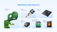Creality K2 Plus Combo Printer 3D Multi-Warna Volume Cetak Besar 350mm³ Kecepatan Tinggi 600mm/s Mesin Pencetak 3D CoreXY dengan CFS