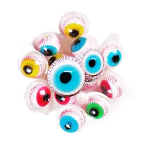 Zoete Groothandel Custom Halloween Kleurrijke Grappige Eye Gummy Snoep