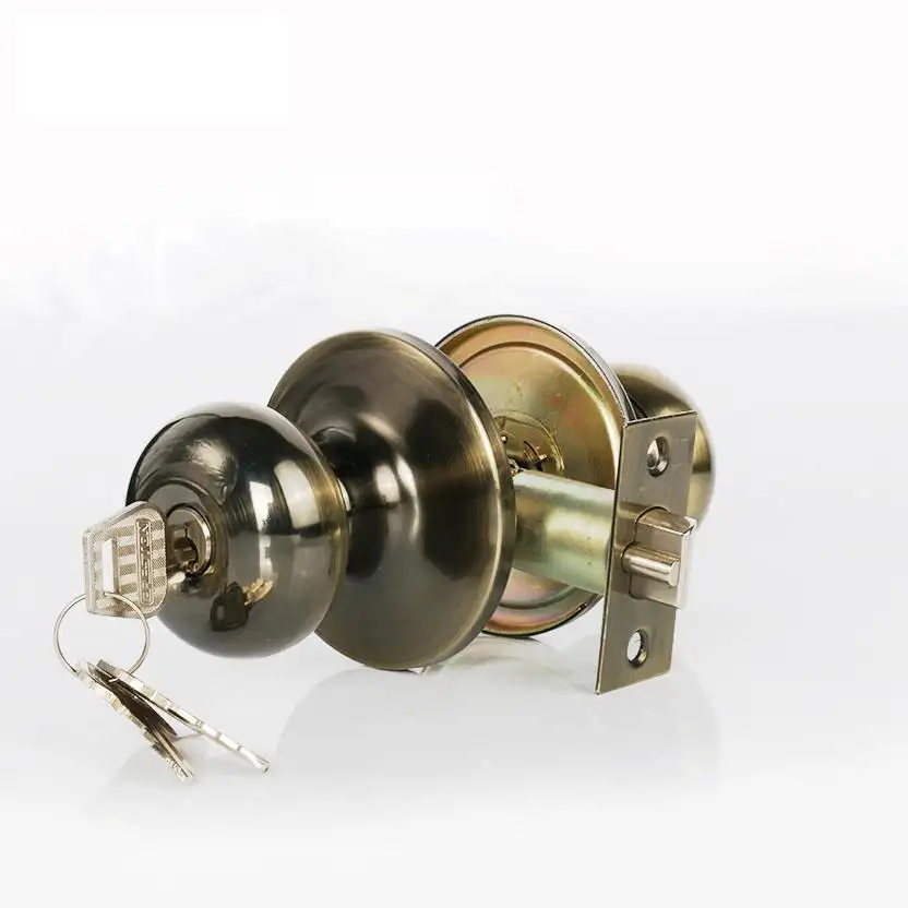 Cirque ball handle set door knob pole locks for interior doors