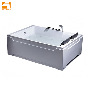 Bianco doppio bagno idromassaggio vasca da bagno jacuzzi per Villa KF-612L due grembiule idromassaggio Computer controllato poggiatesta - Product Image 1