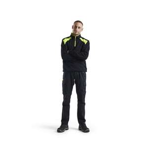 BLAKLADER - 335311589933XXXL Sweat 2 tons demi-zip Noir/Jaune-EAN 7330509597248 WORK HOODIES - Product Image 3