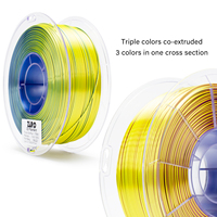 Filament PLA en soie ZIRO tricolore 1,75 mm 1 kg pour imprimantes 3D, tiges en plastique, filament PLA en soie de qualité supérieure