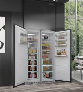 Sang trọng Bảng điều chỉnh sẵn sàng được xây dựng trong tủ lạnh liền mạch tích hợp kép hệ thống làm mát điều khiển máy nén bảo hành tủ lạnh - Product Image 2