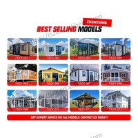 Casa Modular Plegable de 2 y 3 Dormitorios, Casa Prefabricada Pequeña, Villa Móvil Portátil, Casa Contenedor Expandible de Lujo de 20 y 40 pies