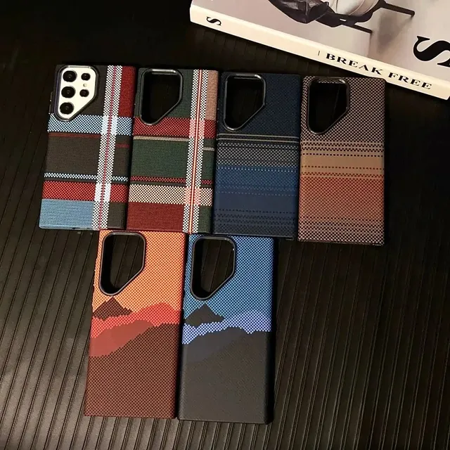 Magnetic Carbon Fiber Pattern Phone Cover For Samsung Galaxy S26 Ultra S25 S24 S23 Plus Ultra Thin Anti-drop Protect Case