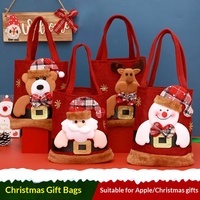 Sacs cadeaux et sacs fourre-tout en lin tissé de chanvre de style euro-américain pour Noël, pour bonbons et cadeaux