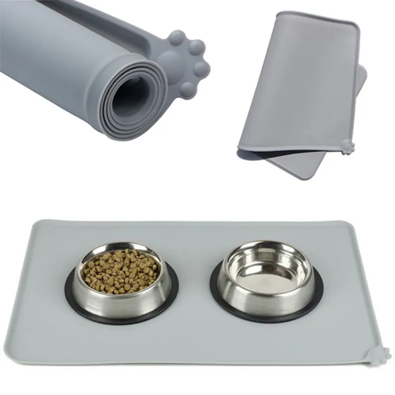 Alfombrilla de silicona antideslizante personalizada para mascotas, alfombrilla de alimentación de silicona cómoda y duradera