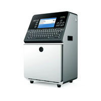 Imprimante jet d'encre CIJ industrielle en ligne, machine de codage continu à petits caractères pour bouteilles en plastique, bidons, câbles, date d'expiration, code QR
