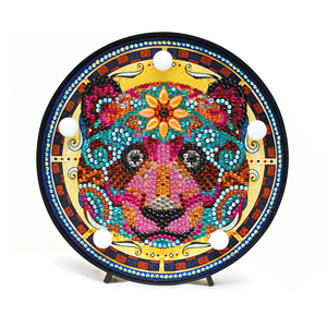 5D Diy Led Light Diamond Painting Resin Painting Partial Design On Printed Canvas Needlework Full Drill Frame