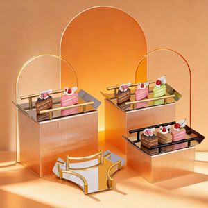 Stainless Steel Tiered <b>Tray</b> For Pastry Fruit Display Nordic Style Home Tea Storage Silver Color K001 - Product Image 3