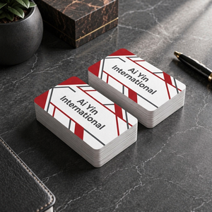 Cartes de visite professionnelles élégantes en carton texturé avec estampage à chaud argenté et logo personnalisé en gros - Product Image 2