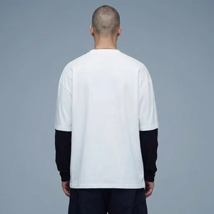 Camiseta de manga larga con estampado gráfico oversize de moda para hombre, estilo streetwear vintage con estampado de ojos, corte holgado, manga raglán, de algodón grueso. - Product Image 3