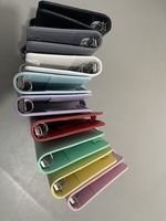 En gros De Luxe Macaron Personnalisé A5 PU Cuir Notebook Portefeuille 6 Anneau Budget Planificateur Binder Cash Envelope-Classement pour Cadeaux