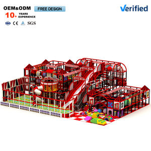 Distributeur d'équipement de terrain de jeu de toboggan de château sur le thème des bonbons rouges d'intérieur pour les communautés pour le jeu des enfants - Product Image 2