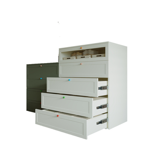 <span class=keywords><strong>Commode</strong></span> en acier pour enfants, <span class=keywords><strong>commode</strong></span> en métal de couleur personnalisable avec poignées colorées, armoire de rangement facile à assembler pour la chambre à coucher - Product Image 1