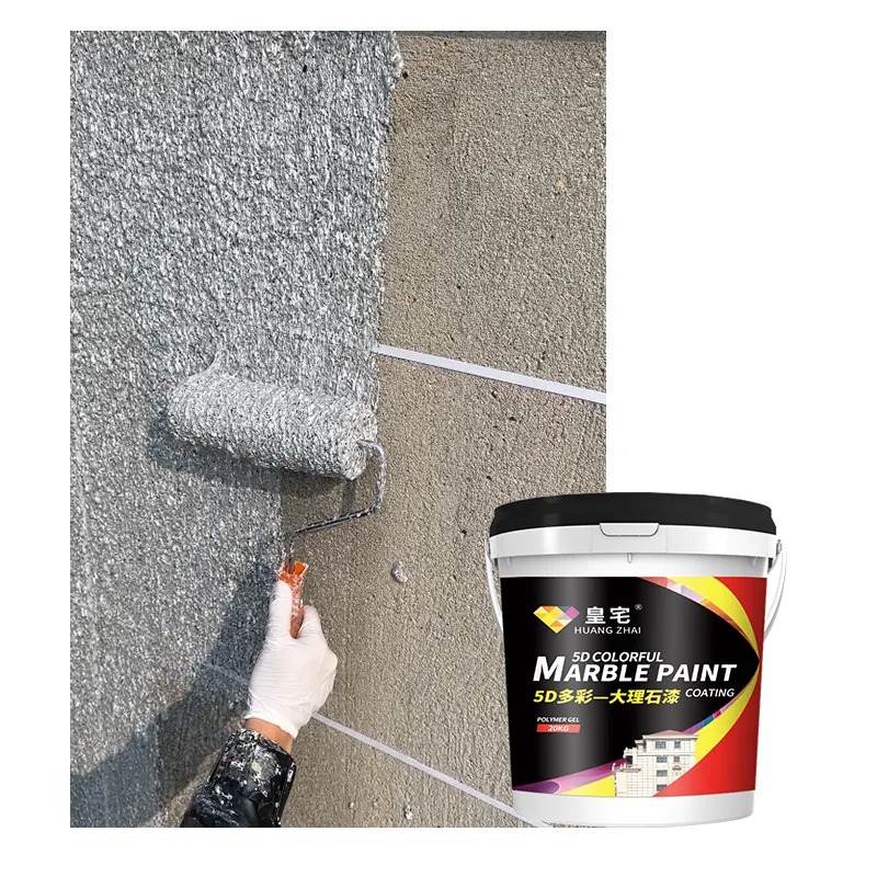 Doğal etkisi mermer boya granit taş dokulu yüzey sıvı granit doku boya dış duvar için
