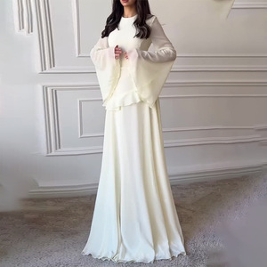 <span class=keywords><strong>2025</strong></span> mùa thu phong cách mới rắn màu sắc thời trang cao cấp Vòng cổ Slim-Fitting dài tay áo Đầm - Product Image 5