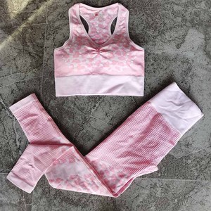 Set di Yoga da palestra <span class=keywords><strong>a</strong></span> <span class=keywords><strong>costine</strong></span> senza cuciture per donna - Product Image 4