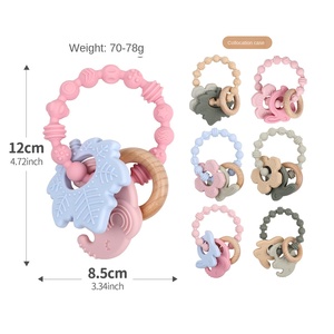 Jouet en silicone <span class=keywords><strong>gel</strong></span> pour les dents <span class=keywords><strong>de</strong></span> bébé <span class=keywords><strong>avec</strong></span> hochet Jouet doux pour l'entraînement des dents Jouets <span class=keywords><strong>de</strong></span> <span class=keywords><strong>dentition</strong></span> à mâcher Bracelet pour enfant Produit pour bébé - Product Image 2