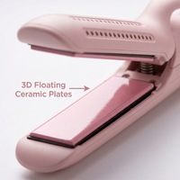 Lisseur de cheveux portable électrique 360° à flux d'air frais, avec ions négatifs et revêtement céramique, pour utilisation en extérieur, en camping-car et à l'hôtel