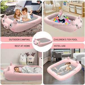 Cama inflable de dibujos animados de cerdo personalizada de fábrica, cama inflable portátil para niños pequeños, colchón de aire para bebés de viaje para niños - Product Image 6