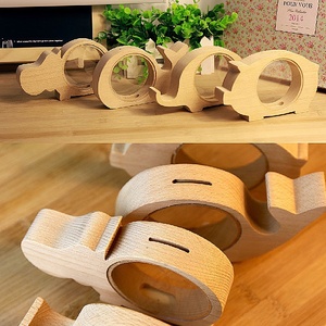 Hucha de madera con forma de animal, tarro de ahorro Montessori, hucha de animales, tarro de dinero en efectivo, caja expositora de monedas - Product Image 3