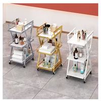 Chariot de rangement haut de gamme pour salon de beauté, chariot à outils populaire pour salon de manucure, support de rangement pour coiffure et maquillage permanent