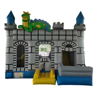 Maison gonflable de saut avec cadre de dragon, château gonflable, bon marché,