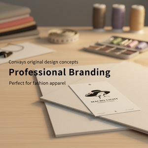 Étiquettes suspendues en coton écologiques, finition mate, estampées à chaud ; étiquettes suspendues pour vêtements gaufrées - Product Image 4