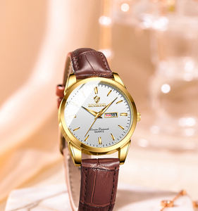 นาฬิกาควอตซ์แฟชั่นธุรกิจ Binbond 2238 สำหรับผู้หญิงและผู้ชาย ปฏิทินคู่ กันน้ำ สายหนัง นาฬิกาข้อมือคู่รัก - Product Image 6