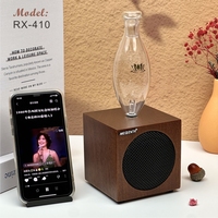 Diffuseurs de nébulisation en bois Sapele Premium RX-410 avec haut-parleur Bluetooth 7 couleurs LED 3-en-1 aromathérapie et musique sans fil