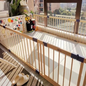 Pieghevole box in legno per bambini bambini recinzione di sicurezza bambino bambino recinzione per la casa pieghevole in legno box con blocco di sicurezza - Product Image 2