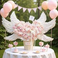 Vente en gros de bouquets de plumes électriques en forme d'ailes d'ange, matériel pour arrangements floraux, emballage en soie imprimée, commandes personnalisées acceptées