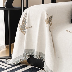 Chenille <b>Sofa</b> <b>Cover</b> Extra Large Full Coverage One Piece Butterfly Pattern Living Room Slipcover Machine Washable - Product Image 4