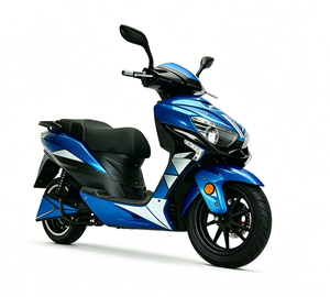 Motocicleta Scooter Eléctrica Deportiva Azul de Alta Velocidad y Potencia 72V 2000W 3000W para Adultos - Product Image 2