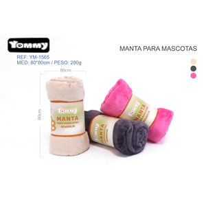 Manta para mascotas Yommy de 80x80cm, suave y afelpada, para un abrigo acogedor. - Product Image 4