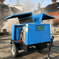 Compresseur d'air à vis diesel portable DUKAS SDP-420E, lubrifié, refroidi par air, haute efficacité, 12 m/min, 0,8 MPa, pour usage intensif en construction